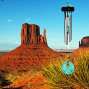 🛒🛍️💥NWT Woodstock mini chime precious stones chime turquoise 11 in